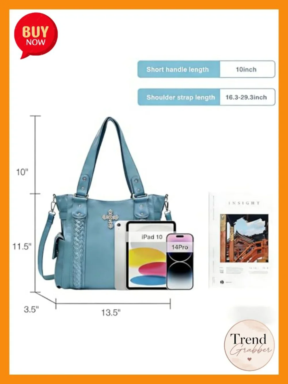 Faux Leather Western Hobo Bag with Crossbody Strap Large Tote